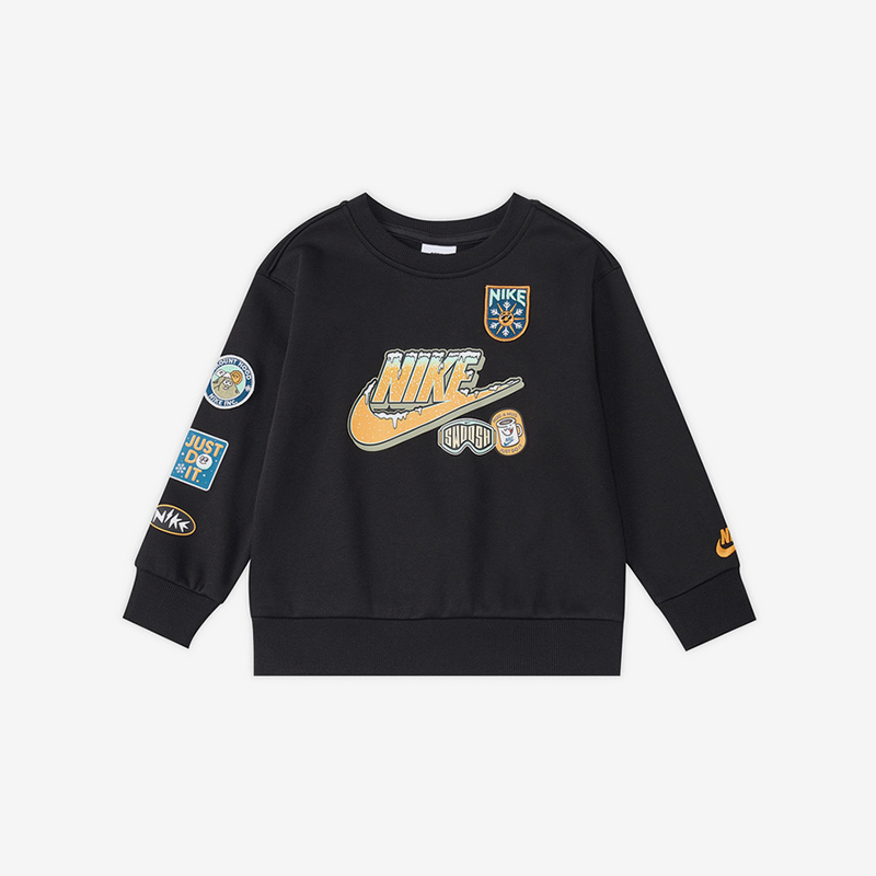 Nike/耐克正品2025冬季款小童日常圆领套头耐穿卫衣IQ2820-010