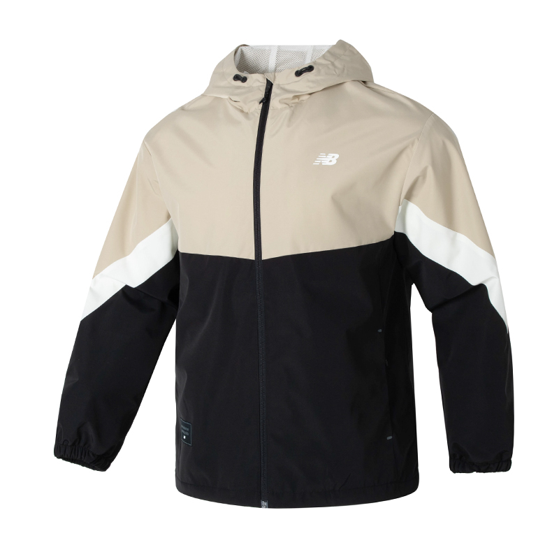 New Balance/NB正品新款男士拼接连帽运动夹克外套NAE12121-BK