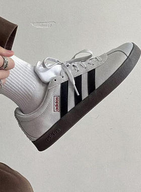 Adidas/阿迪达斯neo VL Court灰色生胶低帮德训鞋休闲T头鞋HQ1802