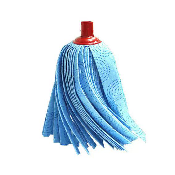 德国无纺布拖把头替换装加厚加长蓝色条状插口杆微墩布省力送达