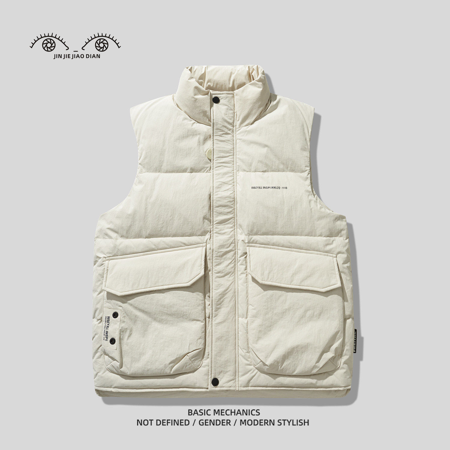 一线都市高端蓬松鸭绒工装羽绒马甲男士冬季保暖情侣背心外套男装