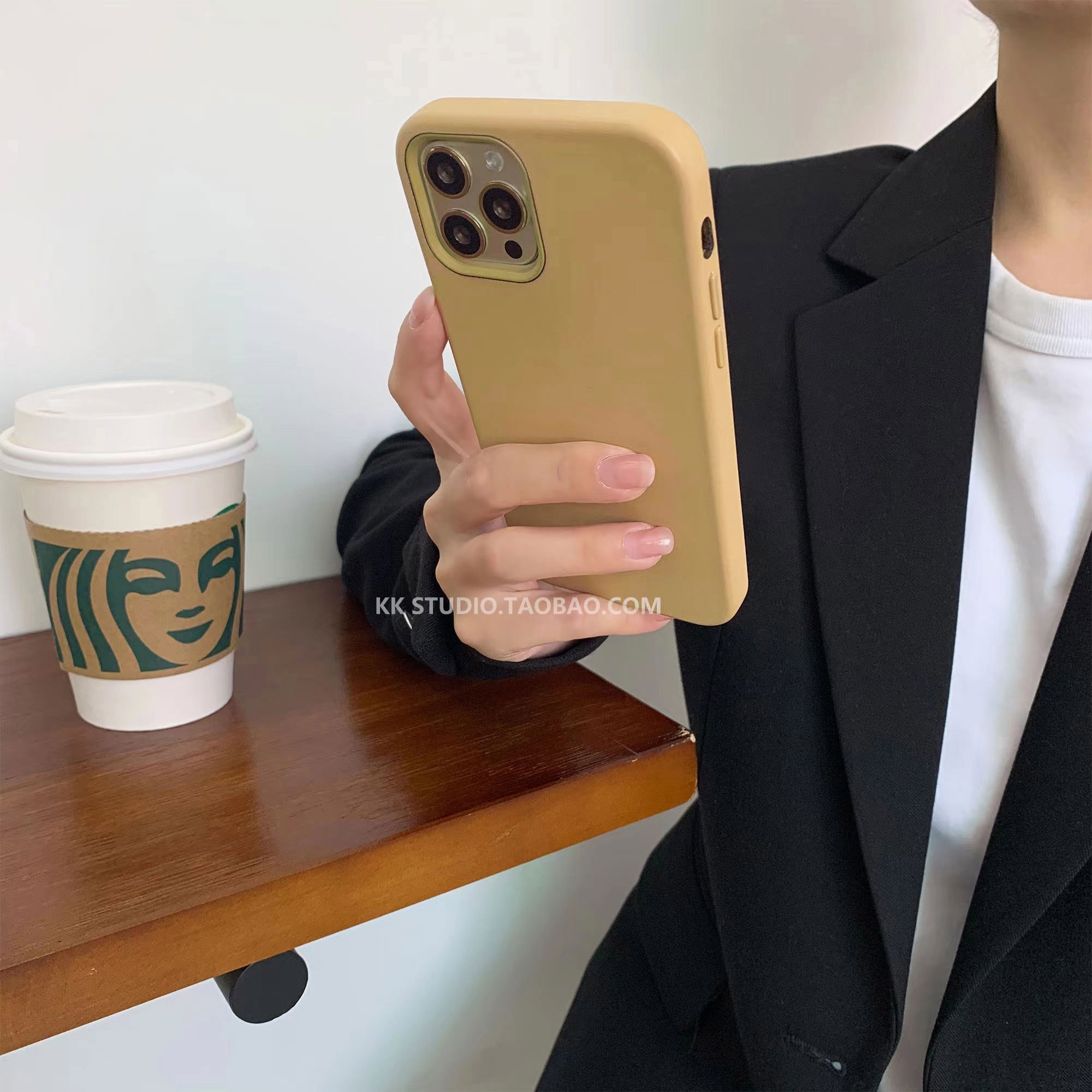 iphone16简约奶茶色液态硅胶圆环15镜头全包防摔14手机壳13适用于苹果12promax11手环腕带挂绳小众纯色保护套
