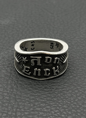 s925纯银高级感复古脏话FU*K YOU戒指欧美个性cody sanderson指环