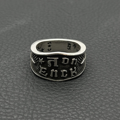 s925纯银高级感复古脏话FU*K YOU戒指欧美个性cody sanderson指环