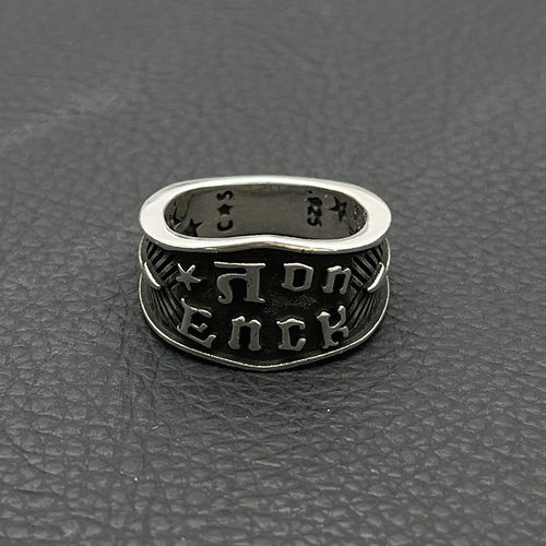 s925纯银高级感复古脏话FU*K YOU戒指欧美个性cody sanderson指环