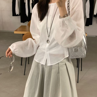 甜甜26年春款简约纯色休闲百搭小衫(不含下装)3172