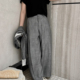 OZY077 西裤 甜甜上新70亚麻30天丝暗纹极简松弛感设计款 高腰阔腿裤