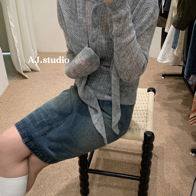 甜甜26年早春坑条套头上衣针织衫(不配披肩)YS1-BK11