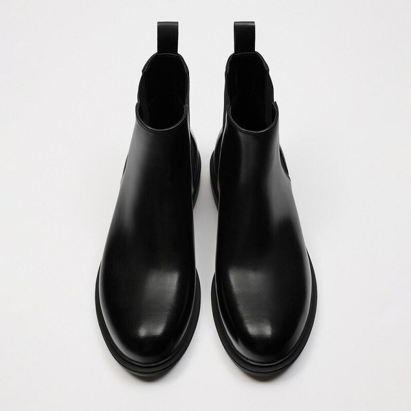 MD BOOTS MENS BOOTS BRITISH CHELSEA BOOTS MENS LEATHER BUSINESS STYLE MARTIN BOOTS MENS ANKLE BOOTS MINIMALIST STYLE