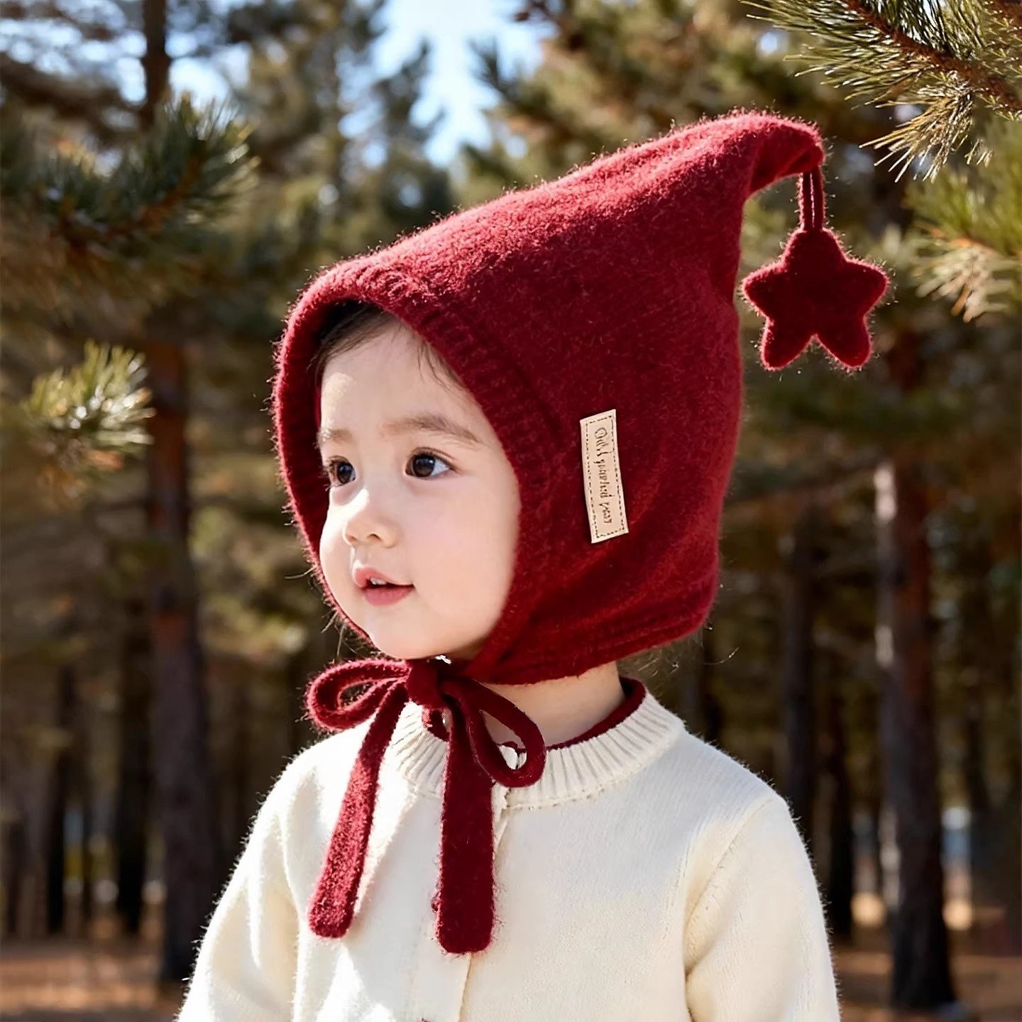 德国儿童帽子秋冬红色新年男女宝宝防风帽加厚保暖婴儿毛线护耳帽,童装/婴儿装/亲子装,帽子,淘宝优惠券,粉丝福利购,淘宝优惠卷