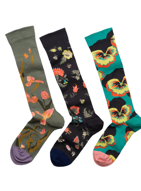 Bonne Maison法国进口设计师品牌BM潮袜ins街头潮流外穿棉长筒袜