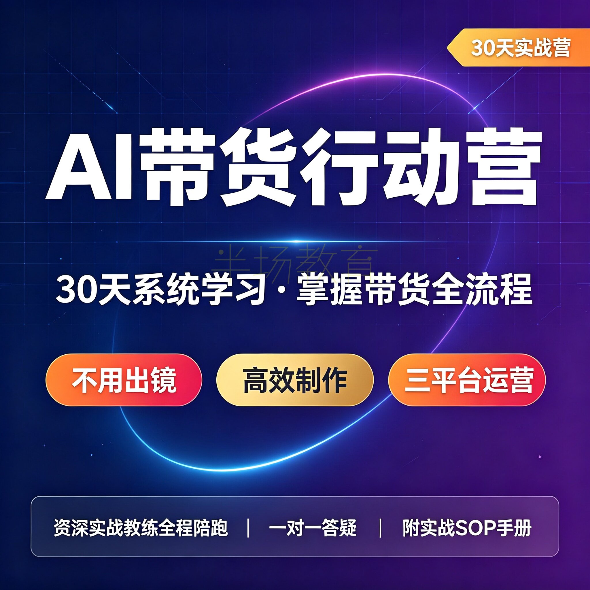 AI 带货课程短视频内容创作教程视频号抖音电商运营选品文案教学