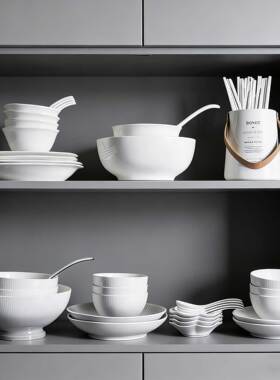 现代简约陶瓷碗碟橱柜摆件套装