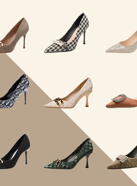 轻奢样板间衣帽间玄关鞋柜道具装饰品摆件女鞋单鞋陈设高跟鞋陈列