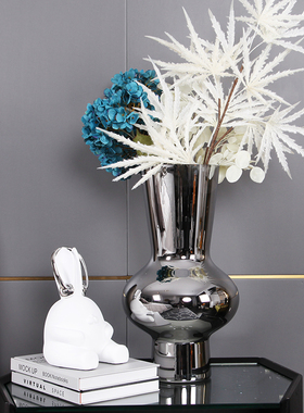 轻奢样板间卧室床头柜装饰客厅电视柜花器花艺书籍装饰品道具摆件