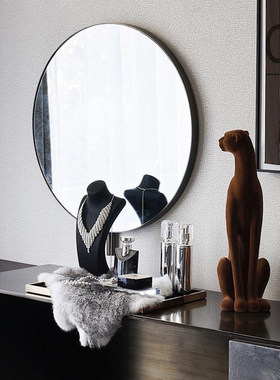 轻奢欧式创意豹子摆件梳妆