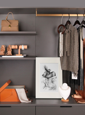 轻奢套装定制展厅展柜饰品样板间托盘轻奢全屋衣帽间展厅现代