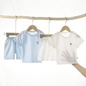 套装 中小童全棉t恤短裤 两件套男女儿童半袖 宝宝纯棉短袖 童装