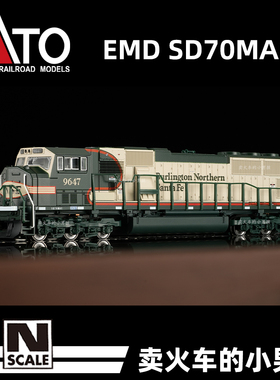 KATO N比例 EMD SD70MAC BNSF 内燃机车火车模型 美国 定金