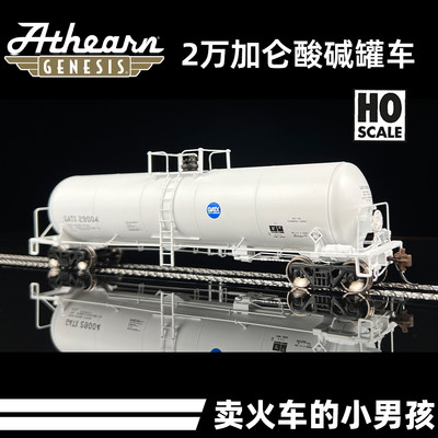 Athearn HO 酸碱罐车 罐车 2万加仑 货车 火车模型 美国 金属细节