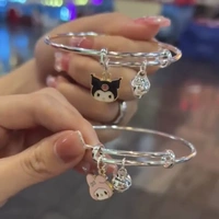 手鐲卡通庫洛米手鏈情侶閨蜜鈴鐺手環(huán)玉桂狗飾品女孩小禮物超可愛