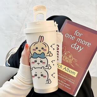chiikawa小八保温杯乌萨奇吉伊卡哇不锈钢内胆吸管双饮水杯子