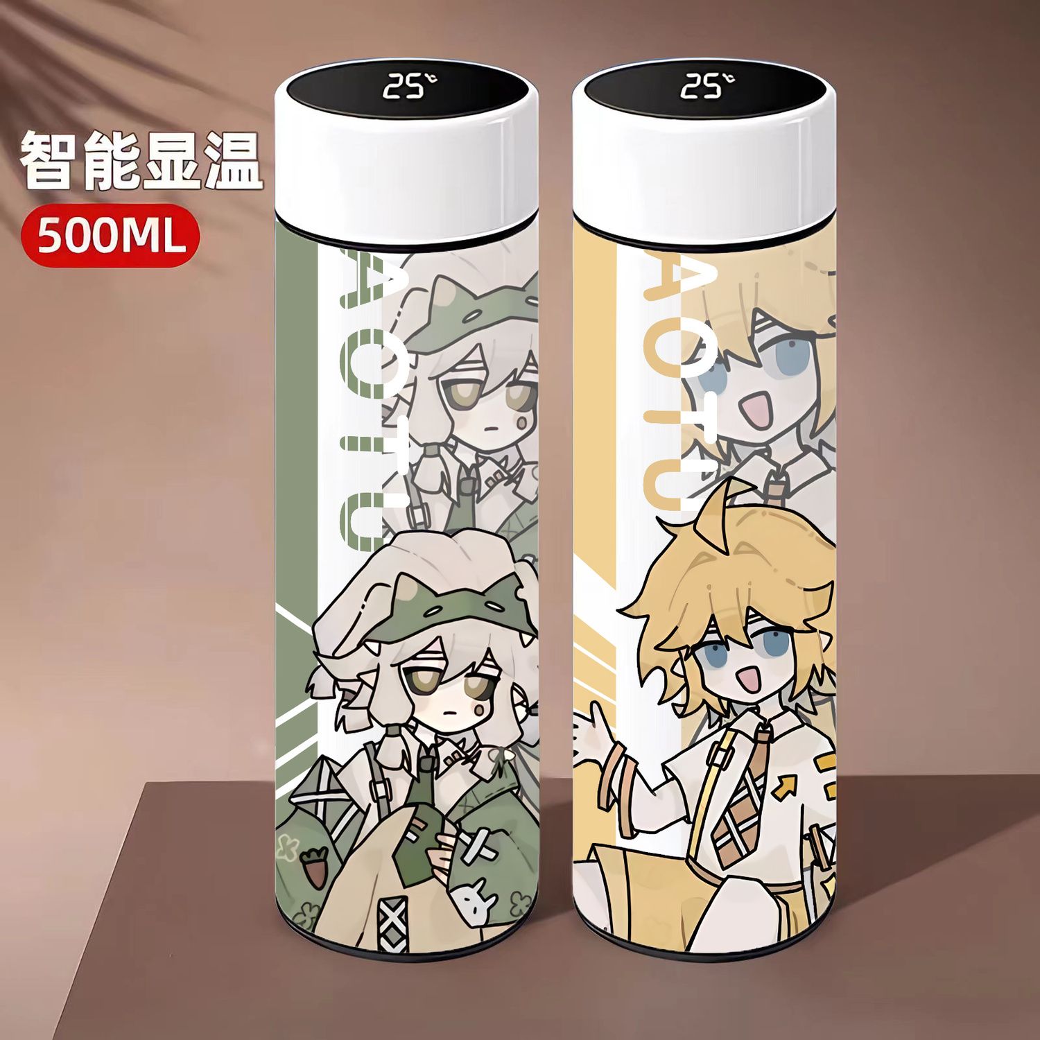 凹凸世界金安迷修嘉德罗斯帕帕智能显温保温杯学生小众大容量水杯