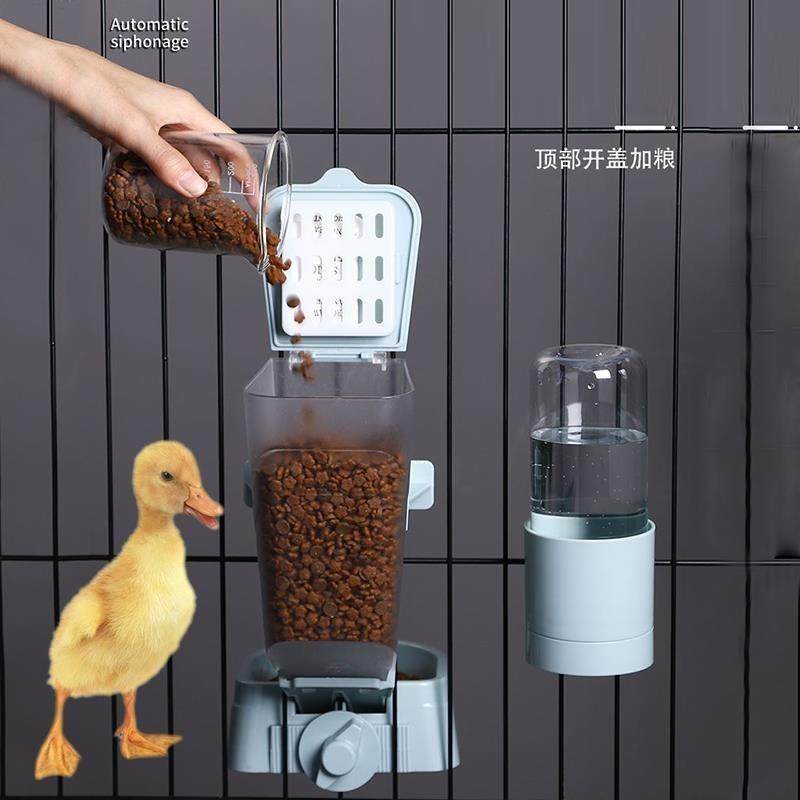 鸭子自动饮水器喂食器柯尔鸭宠物喝水壶小鸭鸡吃食盆喝饭碗专用品