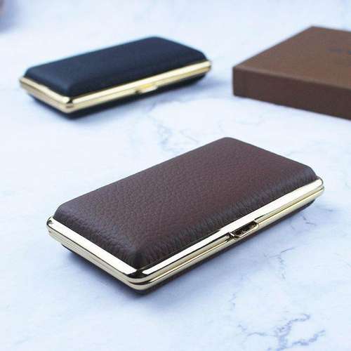 真皮烟盒牛皮柔软双面20支装细烟盒个性高档礼物外贸工厂男士