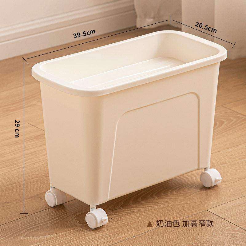 可移动带轮桌下杂物收纳筐桌面杂物收纳盒办公室包包收纳架书本收