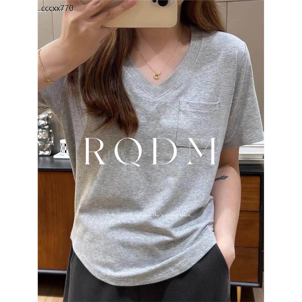 大尺码女装2025新款夏季胖妹妹不规则V领百搭显瘦正肩长袖T恤上衣