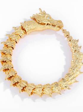 2023时尚霸气龙头个性高级高颜值创意龙骨链立体龙手链