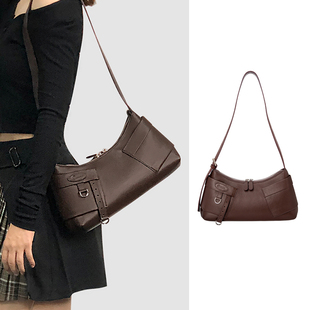 K.Sboutique新品UNA.L合作包包时髦拼接解构主义头层牛皮正品