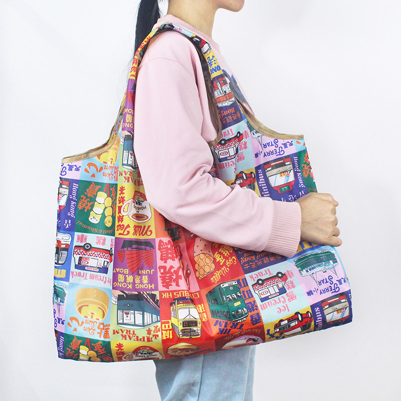 香港特色印花环保袋便携可折叠购物袋宣传用袋子超市防水买菜包兜,收纳整理,购物袋/环保袋/帆布袋,淘宝优惠券,粉丝福利购,淘宝优惠卷