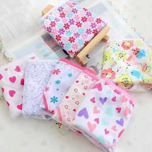 6Pc/Lot Baby Girls Underwear Cotton Panties Kids Short Brief