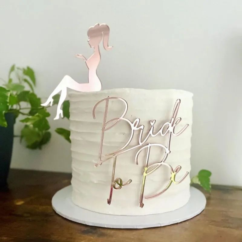 Simple New Design Bride To Be Party Cake Topper Rose Gold Ac