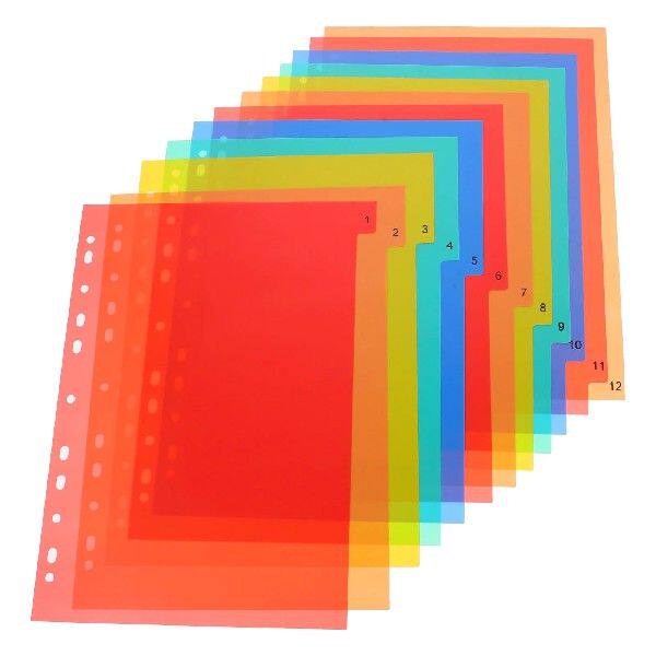 Index Page Category Binder Dividers Tab Separators The