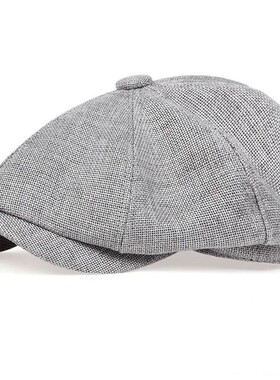 New Men Casual Newsboy Hat Spring Summer thin retro beret