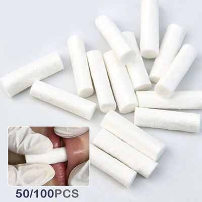 50/100PCS Disposable Lip Tattoo Skin Stretching Cotton Stick