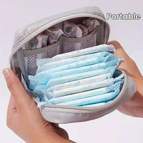 1pc Water-Resistant Feminine Product Pouch - Portable Period