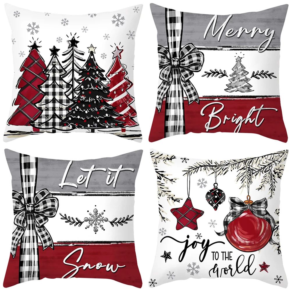 45cm Christmas Cushion Cover Pillowcase 2024 Christmas Decor