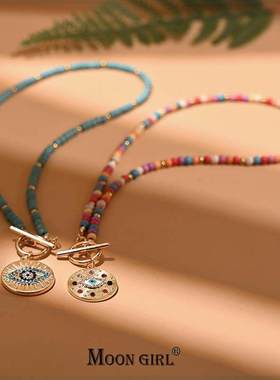 4mmColorfuStoneNeckla