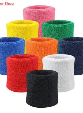 2pcs Sweatbands Wristband Tennis Squash Badminton Gym Footba