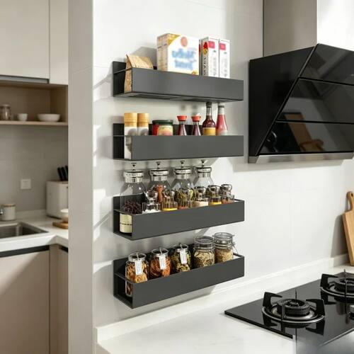 Magnetic Fridge Shelf, Spice Storage Rack for Refrigerator S