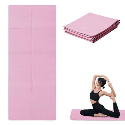 Pink Foldable Yoga Mat Eco Friendly EVA Folding Travel Fitne