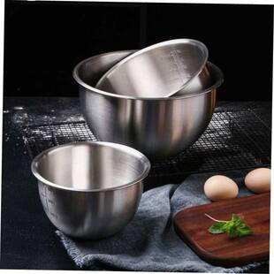 304 Stainless Steel Bowls Mixing Bowl with Scale Deep Mixing