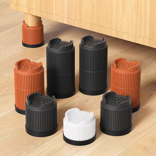 4PCS Multi-Purpose Round Furniture Risers | Non-Slip, Quiet
