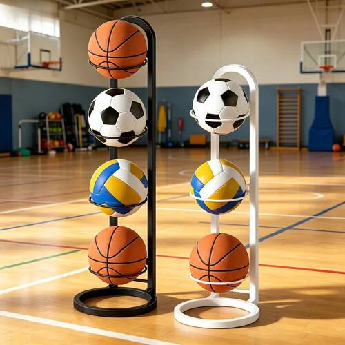 2/3/4/5 Layers Basketball Storage Rack, Indoor Metal Stand f