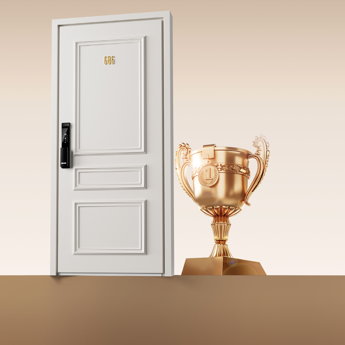 欧帝乐奶油风高端欧式复古甲级防盗门法式白色水性发泡锌合金新款