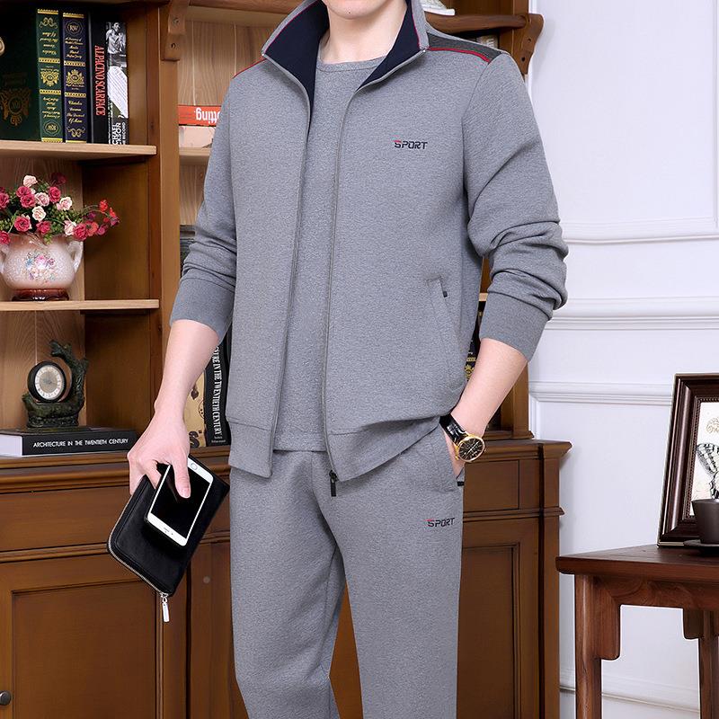 年中年男士动套7178869装春运秋装大服码宽松休闲运动装男中老运